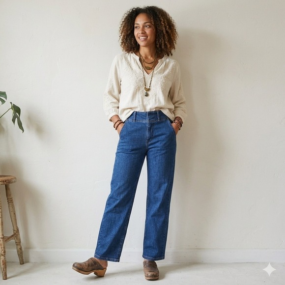 Anthropologie Denim - Anthropologie Pilcro Jeans Women 25 Blue High Rise‎ Straight Relaxed Trouser